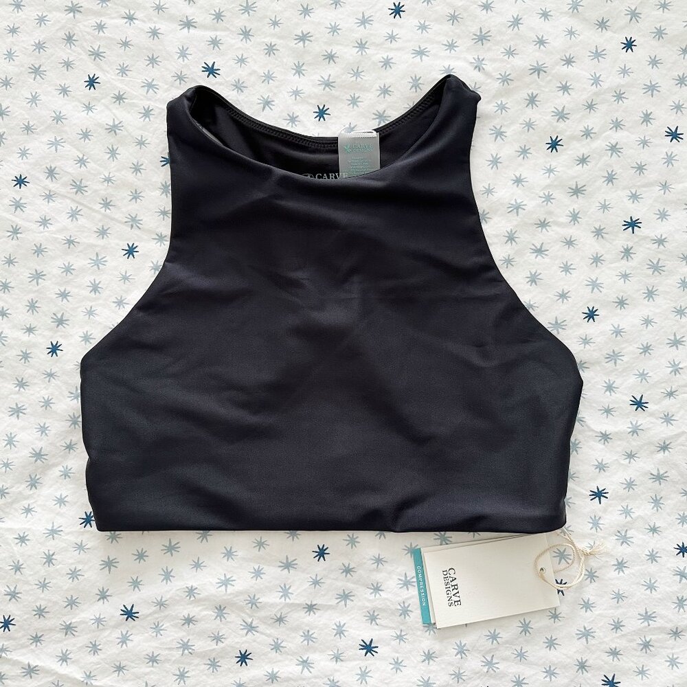 NWT! Carve Designs Sanitas Compression Top in Black